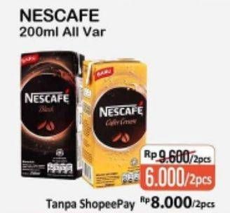 Promo Harga NESCAFE Ready to Drink All Variants per 2 pcs 200 ml - Alfamart