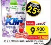 Promo Harga So Klin Liquid Detergent Provence Lavender 625 ml - Superindo