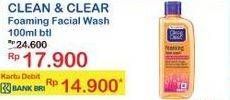 Promo Harga CLEAN & CLEAR Facial Wash Foaming 100 ml - Indomaret