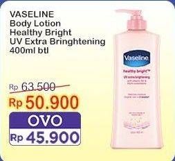 Promo Harga VASELINE Intensive Care Healthy White UV Lightening 400 ml - Indomaret