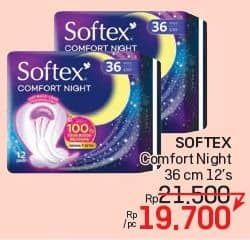 Promo Harga Softex Comfort Night Wing 36cm 12 pcs - LotteMart