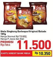 Promo Harga QTELA Keripik Singkong BBQ, Original, Balado 185 gr - Carrefour