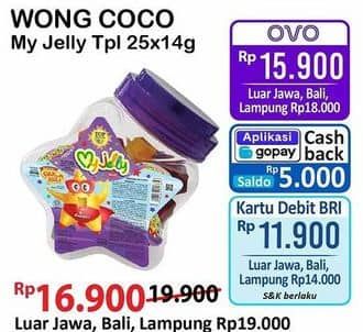 Promo Harga Wong Coco My Jelly per 25 pcs 14 gr - Alfamart