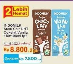 Promo Harga Indomilk Korean Series Jeju Chocolate, Busan Vanilla 180 ml - Indomaret