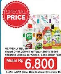 HEAVENLY BLUSH Yogurt Drink / Yo Yogurt Drink / Yoguruto Grape Fruit / Passion Fruit
