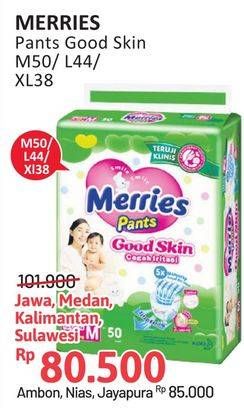 Promo Harga Merries Pants Good Skin L44, M50, XL38 38 pcs - Alfamidi