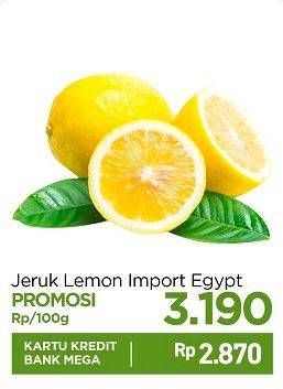 Promo Harga Lemon Import Egypt per 100 gr - Carrefour