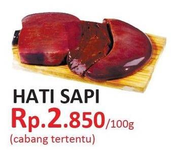 Promo Harga Beef Liver (Hati Sapi) per 100 gr - Yogya