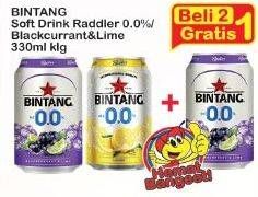 Promo Harga BINTANG Zero Radler, Blackcurrant Lime 330 ml - Indomaret