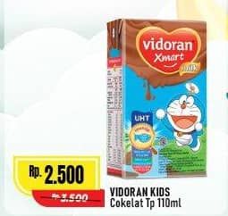 Promo Harga Vidoran Xmart UHT Coklat 115 ml - Alfamart
