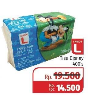 Promo Harga CHOICE L Tissue Pocket Disney 400 pcs - Lotte Grosir