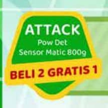 Promo Harga Attack Sensor Matic Detergent Bubuk 800 gr - Yogya