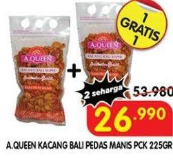 Promo Harga A. QUEEN Kacang Bali Pedas Manis 225 gr - Superindo