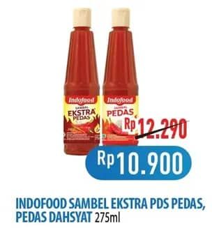 Promo Harga Indofood Sambal Ekstra Pedas, Pedas Dahsyat 275 ml - Hypermart