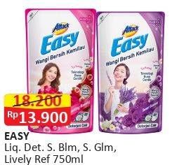 Promo Harga ATTACK Easy Detergent Liquid Sparkling Blooming, Sweet Glamour, Lively Energetic 750 ml - Alfamart