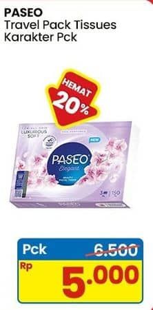 Promo Harga Paseo Facial Tissue Character 130 sheet - Indomaret