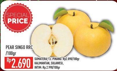 Promo Harga Pear Singo RRC per 100 gr - Hypermart