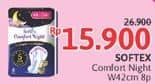 Promo Harga Softex Comfort Night Wing 42cm 8 pcs - Alfamidi
