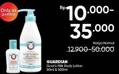 Promo Harga GUARDIAN Goats Milk Hand Body Lotion 50 ml - Guardian