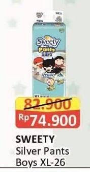 Promo Harga Sweety Silver Pants Boys XL26 26 pcs - Alfamart