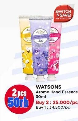 Promo Harga Watsons Arome Hand Essence 30 ml - Watsons