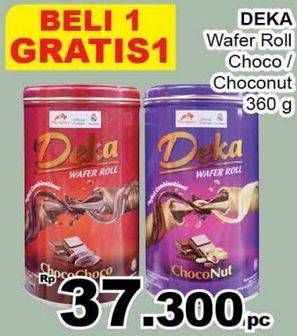 Promo Harga DUA KELINCI Deka Wafer Roll Choco, Choco Nut 360 gr - Giant