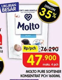 Promo Harga Molto Softener Ultra Pure 1600 ml - Superindo