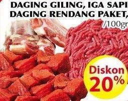 Promo Harga Daging Giling, Iga Sapi, Daging Rendang Paket  - Giant