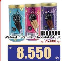 Promo Harga Redondo Wafer Chocolate, Vanilla 100 gr - Hari Hari