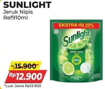 Promo Harga Sunlight Pencuci Piring Jeruk Nipis 100 910 ml - Alfamart