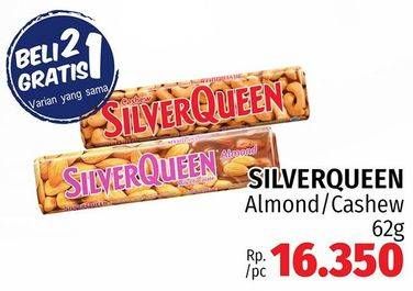 Promo Harga SILVER QUEEN Chocolate Almonds, Cashew 62 gr - LotteMart