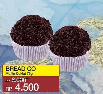 Promo Harga BREAD CO Muffin Chocolate 75 gr - Yogya