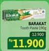 Promo Harga Barakat Pasta Gigi Halal Siwak Greentea 190 gr - Alfamidi