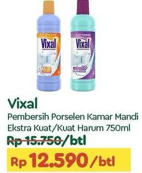 Promo Harga Vixal Pembersih Porselen Blue Extra Kuat, Green Kuat Harum 780 ml - TIP TOP