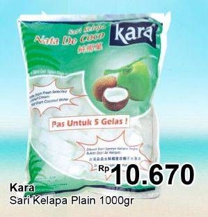 Promo Harga KARA Sari Kelapa Plain 1 kg - TIP TOP