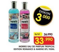 Promo Harga MORRIS Eau De Parfum Tropical Romance, Marine 110 ml - Superindo