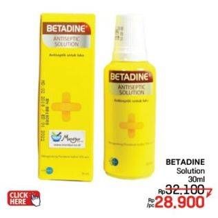 Promo Harga Betadine Antiseptic Solution 30 ml - LotteMart