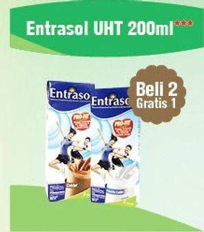 Promo Harga ENTRASOL Susu UHT 200 ml - Carrefour