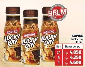 Promo Harga KOPIKO Lucky Day 180 ml - Lotte Grosir