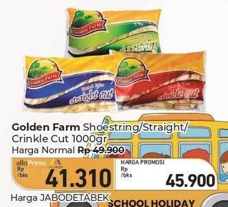 Promo Harga Golden Farm French Fries Shoestring, Straight, Crinkle 1000 gr - Carrefour