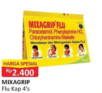 Promo Harga MIXAGRIP Obat Flu& Batuk 4 pcs - Alfamart