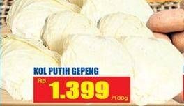 Promo Harga Kol Putih Gepeng per 100 gr - Hari Hari