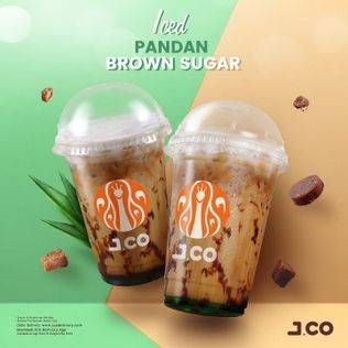 Promo Harga JCO Iced Pandan Brown Sugar  - JCO