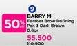 Promo Harga Barry M Feather Brow Defining Pen Dark Brown  - Watsons