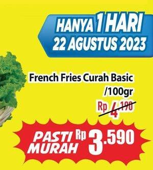 Promo Harga French Fries Curah per 100 gr - Hypermart