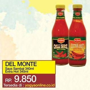 Promo Harga DEL MONTE Sauce Extra Hot Chilli, Chilli 340 ml - Yogya