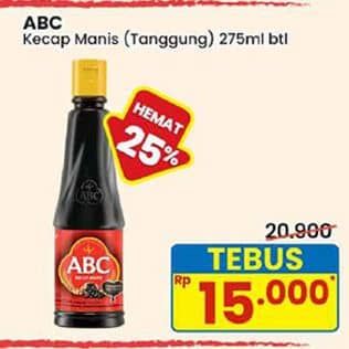 Promo Harga ABC Kecap Manis 275 ml - Indomaret