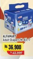 Promo Harga Alfamart Adult Diapers M8, L7 7 pcs - Alfamart