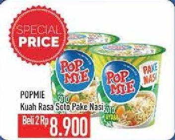 Promo Harga INDOMIE POP MIE Instan Soto Ayam per 2 pcs - Hypermart