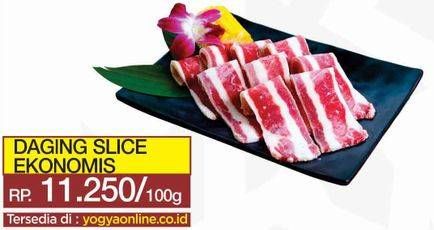 Promo Harga Daging Sapi Slice per 100 gr - Yogya